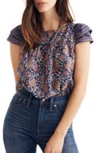 Women's Madewell Fan Floral Mix Story Top - Blue
