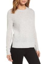 Women's Halogen Crewneck Cashmere Sweater, Size - Grey