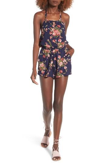 Women's Angie Floral Print Halter Romper