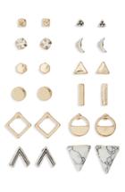 Junior Women's Bp. Geometric Stud Earrings (set Of 12)