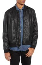 Men's John Varvatos Star Usa Coated Twill Zigzag Bomber Jacket - Black
