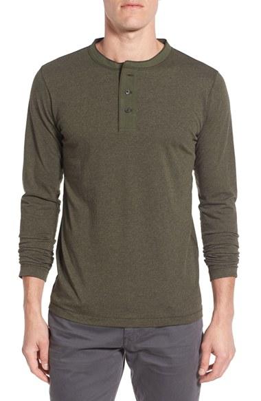 Men's Billy Reid 'sanders' Henley, Size - Green