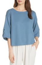 Women's Eileen Fisher Boxy Organic Cotton Blend Top - Blue
