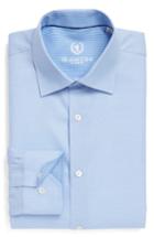 Men's Bugatchi Trim Fit Solid Dress Shirt .5 - - Blue