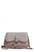 Rebecca Minkoff Small Keith Suede & Leather Saddle Bag - Grey