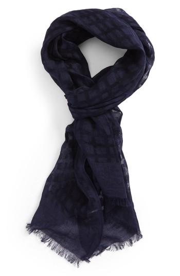 Women's Y's By Yohji Yamamoto Plaid Silk & Linen Scarf