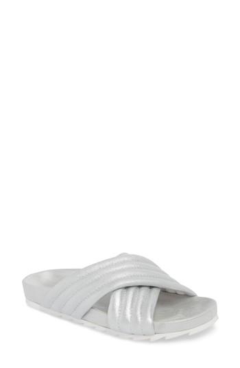 Women's Jslides Crisscross Slide Sandal M - Metallic