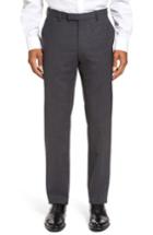 Men's Boss Leenon Classic Fit Stretch Wool Trousers R - Grey