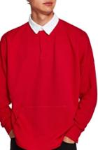Men's Topman Rugby Sweatshirt - Red