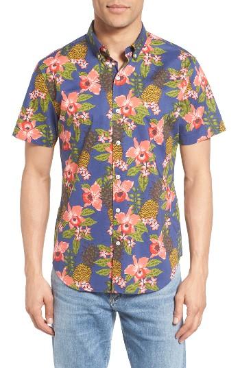 Men's Bonobos Slim Fit Tropical Print Short Sleeve Sport Shirt