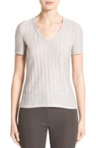 Women's Armani Collezioni Metallic Jersey Tee Us / 38 It - Beige