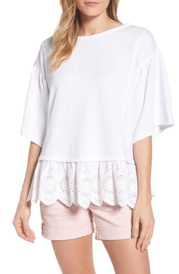 Women's Caslon Twofer Sweatshirt - White