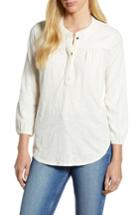 Women's Lucky Brand Embroidered Long Sleeve Top - White
