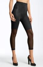 Women's Spanx Power Capri Control Top Footless Pantyhose, Size B - Black