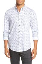 Men's W.r.k Reworked Slim Fit Triangle Print Sport Shirt, Size - Blue