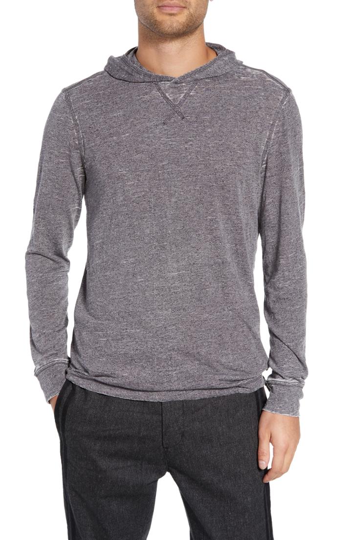 Men's John Varvatos Star Usa Regular Fit Burnout Hoodie, Size - Purple