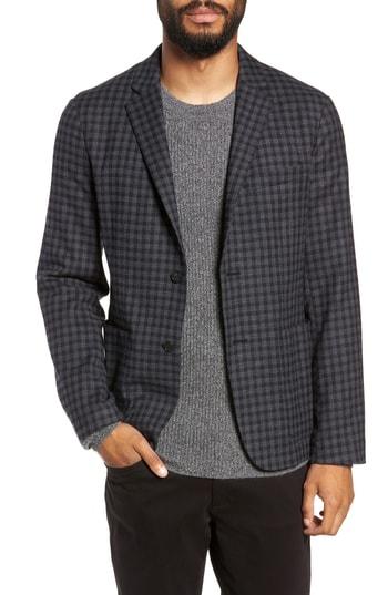 Men's Theory Clinton Regular Fit Sharkskin Check Sport Coat - Grey