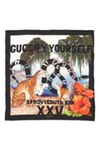 Women's Gucci Exotic Hawaiian Print Square Silk Square