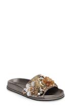 Women's Kenneth Cole New York Xenia Sequin Embellished Sandal M - Metallic