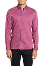 Men's Ted Baker London Subik Slim Fit Geo Print Sport Shirt (s) - Purple