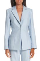 Women's Partow One-button Wool & Silk Jacket - Blue