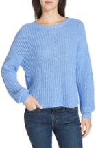 Women's Eileen Fisher Crewneck Crop Shaker Sweater - Blue