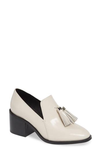 Women's Jeffrey Campbell Torbett Tassel Loafer M - Ivory