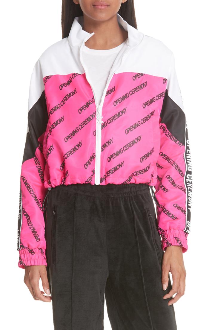 Women's Opening Ceremony Print Crop Warm-up Jacket