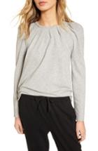 Women's Treasure & Bond Pleated Knit Top - Grey