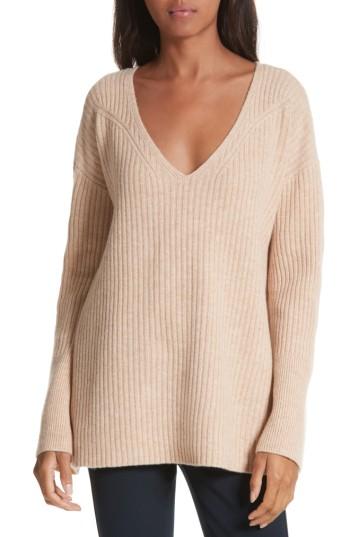 Women's Rag & Bone Mitchell Merino Wool Sweater, Size - Beige