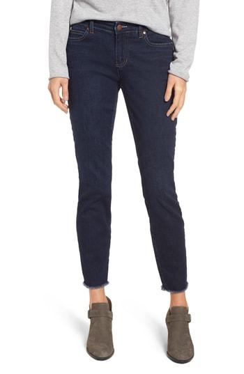 Women's Eileen Fisher Raw Edge Slim Ankle Jeans