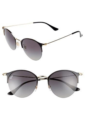 Women's Ray-ban 50mm Blaze Clubmaster Mirrored Sunglasses - Gold/ Black