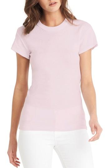Women's Michael Stars Basic Band Crew Tee, Size - Pink