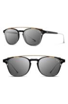 Men's Shwood Kennedy 50mm Polarized Sunglasses - Black/ Iron Resin/ Grey