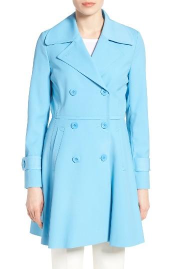 Women's Trina Turk Rosemarie Skirted Trench Coat - Blue