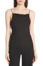 Women's Theory Cowl Back Silk Camisole, Size - Black