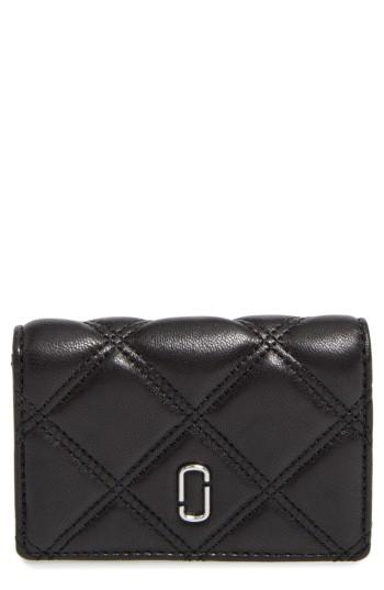 Women's Marc Jacobs Quilted French Wallet - Black