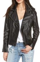 Women's Bb Dakota Jerilyn Studded Washed Faux Leather Jacket