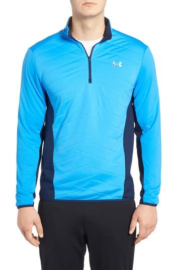 Men's Under Armour Reactor Hybrid Quarter Zip Pullover, Size - Blue