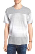 Men's 1901 Slub Stripe Pima Cotton T-shirt - Grey