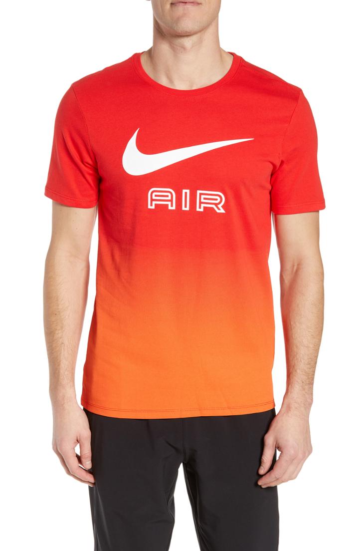 Men's Nike Air Ombre Logo T-shirt - Red