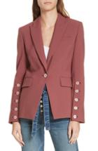 Women's Veronica Beard Fogg Button Sleeve Dickey Jacket - Pink
