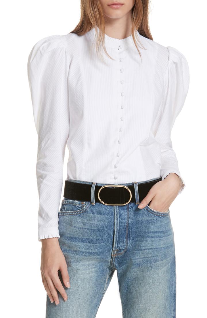 Women's Frame Puff Shoulder Blouse