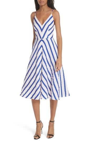 Women's Milly Stripe Washed Linen Blend Sundress - White