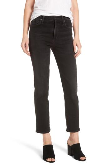 Women's Citizens Of Humanity Cara Ankle Cigarette Jeans - Black