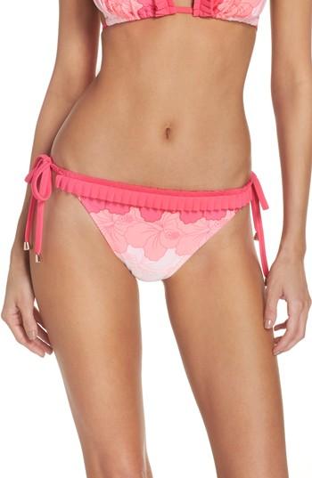 Women's Ted Baker London Eskaja Side Tie Bikini Bottoms - Pink