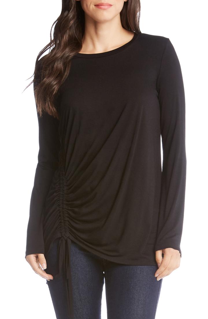 Women's Karen Kane Side Drawstring Top - Black