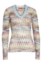 Women's Missoni Open Knit Sweater Us / 50 It - Blue