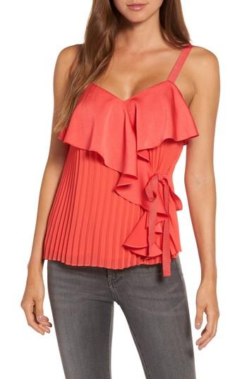 Women's Chelsea28 Ruffle Pleated Tank - Red