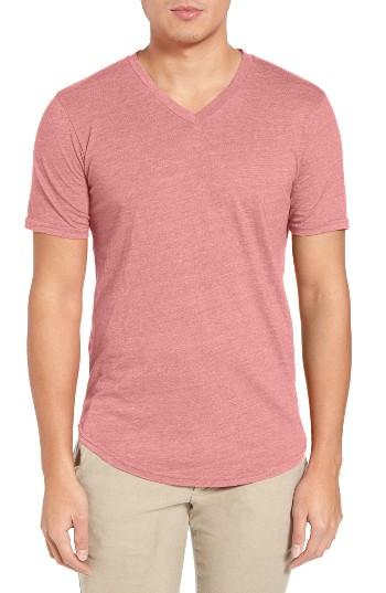Men's Goodlife Scallop Hem V-neck T-shirt - Coral